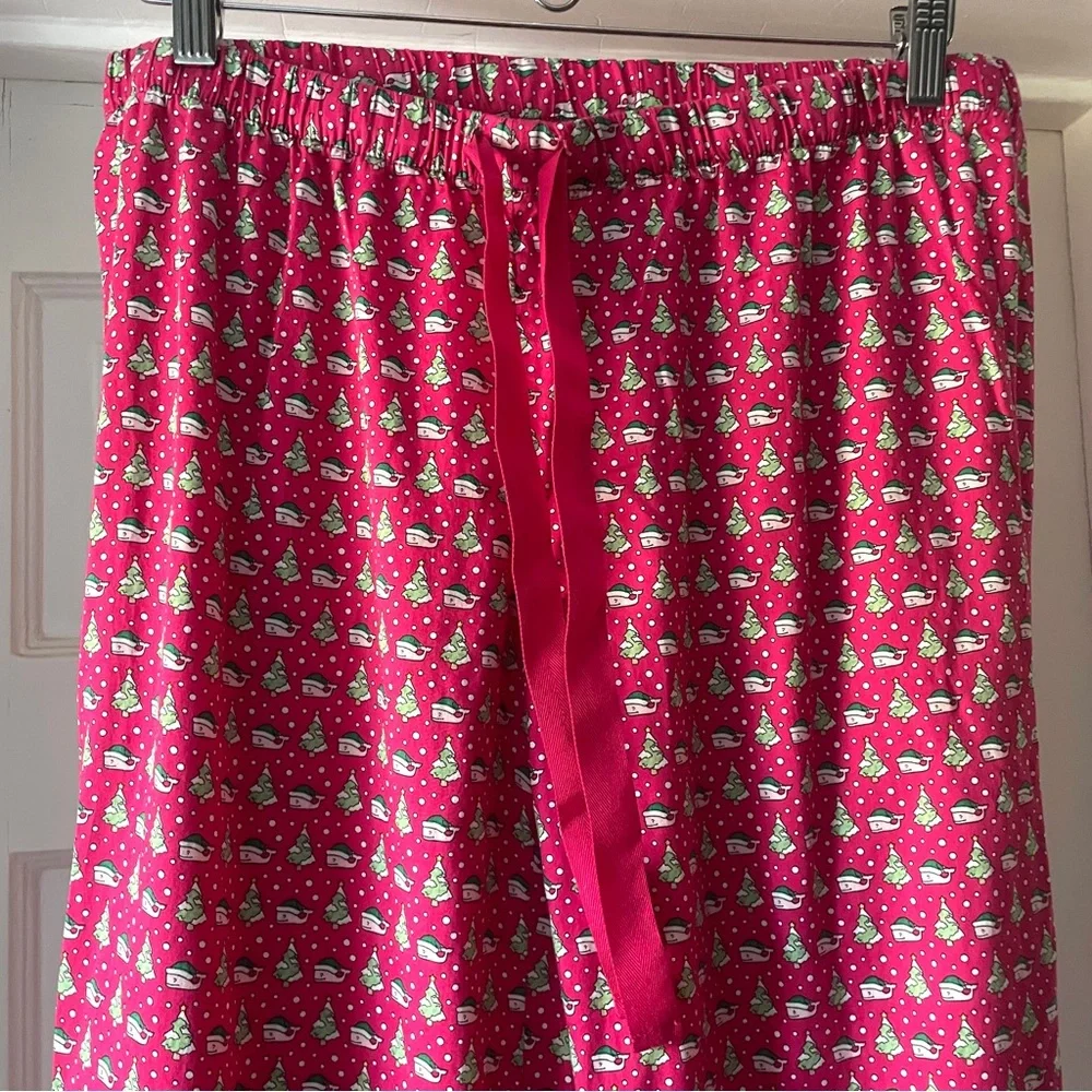 Vineyard Vines Women's Winter Santa Whale Holiday Tree Lounge Pant Size S